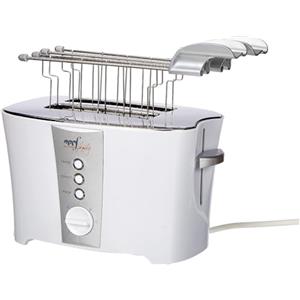 Melchioni Family | Tostapane TOSTO con Pinze per Toast, Toaster Sandwich Elettrico, Espulsione Automatica, 2 Fessure, 7 Livelli di Tostatura, Funzione Scongelamento, Potenza 600W