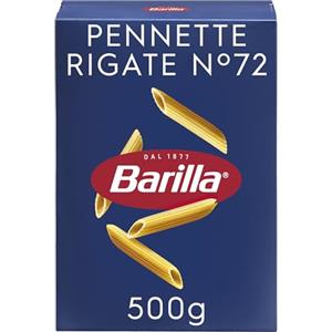Barilla Pasta Pennette Rigate N. 72, 500 g | Pasta Corta di Semola di Grano Duro, Forma Corposa e Spessore Equilibrato