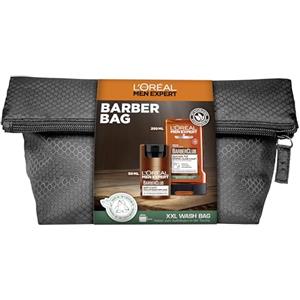 L'Oréal Paris men expert L'Oréal Men Expert Set per la cura della barba da uomo, set regalo con crema viso, gel doccia e beauty case, regali da uomo con olio di legno di cedro, Barber Club, 1 x 50 ml, 1 x 250 ml