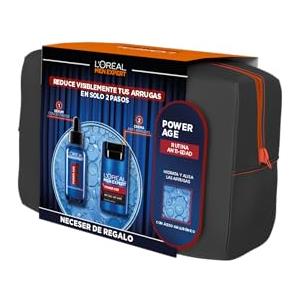 L'Oreal Paris Men Expert Confezione di routine anti-età Power AGE acido ialuronico per uomo con siero concentrato + crema antirughe