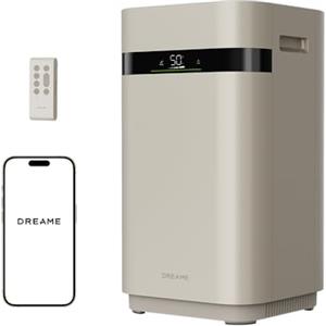 DREAME H40 Umidificatore, Tecnologia Evaporativa senza Nebulizzazione | Umidificazione Rapida 800 mL/h, Serbatoio Acqua 6 L, Purificazione in 4 Fasi, Display Digitale, Telecomando