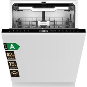 DREAME DZ60 Pro Lavastoviglie da Incasso 60cm con Frontalino, 15 Coperti, Controllo Smart, Braccio Irroratore FlexWing, Pulizia Profonda a 75 °c, Doppia Asciugatura Lavastoviglie Libera Installazione