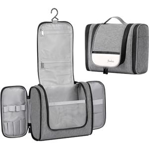 AiQInu Beauty Case da Viaggio, Borsa da toilette da viaggio per Donna Uomo,impermeabile Beauty Case con Gancio per Appendere per Organizzare Oggetti Personali Accessori