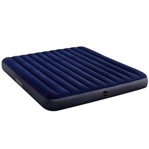 Intex 64755 - Materasso Gonfiabile Dura-Beam Classic Downy Matrimoniale, PVC, Blu, 183x203x25 cm
