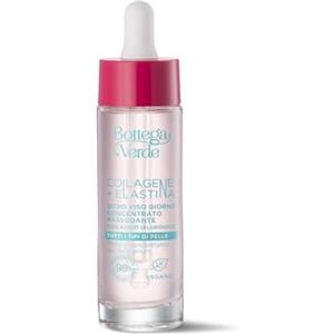 Bottega Verde - Collagene + Elastina, Siero Viso Giorno 30 ml, con Phytocollagen e Skinectura™, Azione Rassodante ed Elasticizzante, con Acido Ialuronico, Formula Vegana per Tutti i Tipi di Pelle