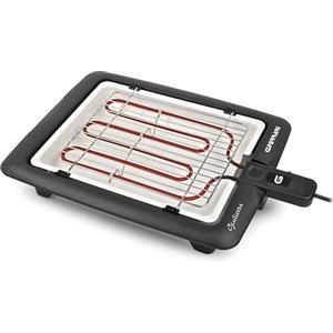 G3 Ferrari G10024 Giulietta Barbecue Elettrico, 2000 W, Griglie Inox, Area cottura 31 x 25 cm, Vassoio porcellanato per facile pulizia, Resistenza in acciaio corazzato, Griglia doppia, Nero