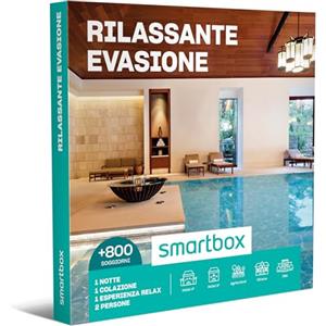 Smartbox - Cofanetto Regalo per Uomo o Donna - Rilassante evasione - Idee Regalo Originale - 1 Notte con Colazione e 1 Esperienza di Relax per 2 Persone