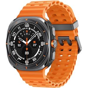Samsung Galaxy Watch Ultra (2025) LTE 47mm Titanium Gray cinturino Orange