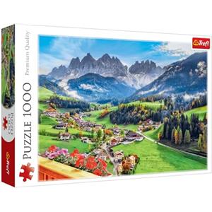 Trefl - Santa Maddalena, Dolomiti, Italia - Puzzle da 1000 pezzi - Puzzle che raffigura una splendida vista delle Dolomiti in Italia, per adulti e bambini dai 14 anni in su