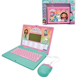 Lexibook, Casa delle Bambole Gabby, Computer educativo bilingue Inglese/Spagnolo, 124 attività linguistiche, Scrittura, Matematica, logica, Musica e Giochi, Rosa/Blu, JC598GDHi2