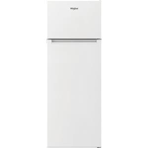 Whirlpool W55T1 612W - Frigorifero Doppia Porta 250L, Libera Installazione | 4 Ripiani in Vetro, Congelatore 2 Scomparti, Porta Reversibile, Luce LED, Classe E, 54Lx160,6Hx57,4P, Elettrodomestici Cucina