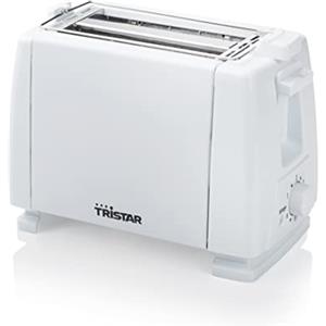 Tristar Tostapane, 2 Fette, Griglia Scaldapanini, 650 W, per Campeggio | 6 Livelli di doratura, Tasto di arresto, Espulsione automatica, Piedini antiscivolo, Alloggiamento cavo, BR-1009