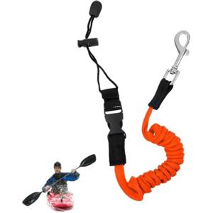 Generico Guinzaglio per pagaia per kayak, cordino per kayak Moschettone leggero con | Pesca per Kayak Canoa Pesca Canottaggio