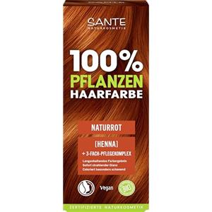 SANTE Naturkosmetik Tintura per capelli vegetale, rosso naturale, 100 g, colorazione naturale con henné biologico, senza ammoniaca e perossido, vegana e dermatologicamente testata
