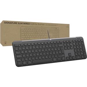 Logitech Signature Slim Wired K620 for Business - ITA QWERTY | Tastiera standard, USB-C, in stile laptop, tasti scissor, Windows/Mac/Chrome/PC - Graphite