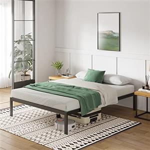 Novilla Rete Letto Una Piazza e Mezza 120x190, Struttura Letto a Doghe in Legno, Spazio di Archiviazione Sotto al Letto, Facile da Montare, Perfetto per Tutti Tipi di Letti e Materassi, Nero