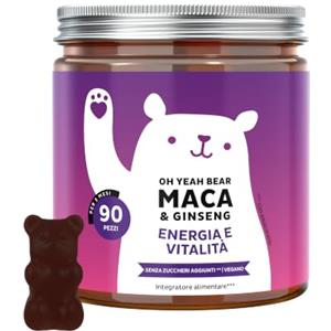 Bears with Benefits - Gommose Maca Ginseng - Energia & Vitalità - 90 pezzi