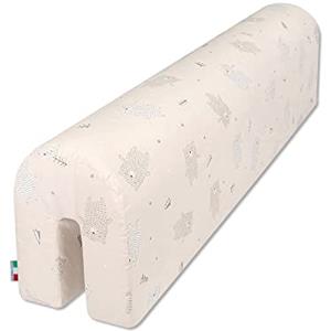 Babysanity Paracolpi Lettino Neonato Cuscino Riduttore Lettino Protezione Letto (70 Cm, Orsetto beige)