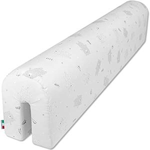 Babysanity Paracolpi Lettino Neonato Cuscino Riduttore Lettino Protezione Letto (90 Cm, Orsetto Grigio)