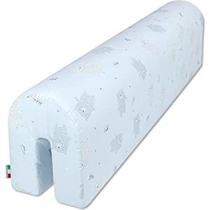 Babysanity Paracolpi Lettino Neonato Cuscino Riduttore Lettino Protezione Letto (70 Cm, Orsetto Azzurro)