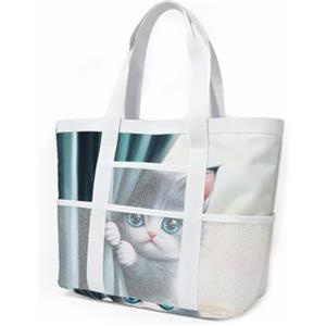 HJOSWVNS Borsa Mare Grande Borsa Mare Donna Resistente Beach Tote Bag Spiaggia Con Zip Shopping Bag Donna Borse Mare Pieghevole Leggera Borsone Piscina Viaggio