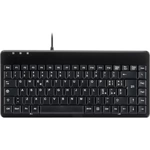 Perixx PERIBOARD-409 Mini Tastiera Italiano USB Cablata per Computer Desktop Laptop, Nera