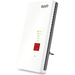 FRITZ!Repeater 2400 Edition International, Ripetitore - Wi-Fi Extender Dual Band Con 1.733 Mbit/s (5 GHz) & 600 Mbit/s (2,4 GHz), Mesh, Access Point, 1x Gigabit LAN, Interfaccia In Italiano