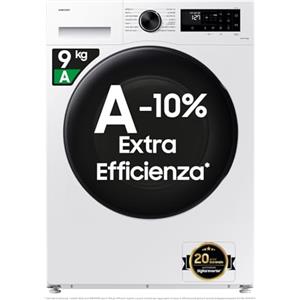 Amazon Renewed Lavatrice Samsung WW90CGC04DAEET Crystal Clean 9 Kg 1400 Giri Ecolavaggio Digital Inverter Vapore Igienizzante Wifi Classe A (ricondizionato)