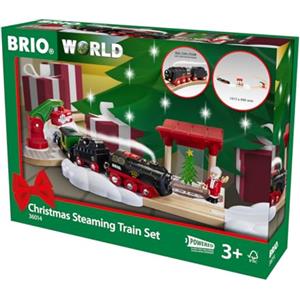 BRIO World - Set Ferroviario, Pista Trenino A Vapore Natalizio Da 27 Pezzi, Personaggi E Accessori Inclusi, Età Raccomandata 3+
