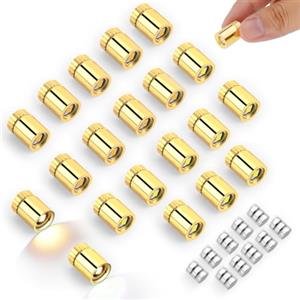 BTFO 20pz Luci LED in Miniatura, Piccole Luci LED Decorative con 10 Batterie di Ricambio Extra per Case Delle Bambole Fai Da Te Costruzioni Decorazioni per Feste (Bianco Freddo, Bianco Caldo)
