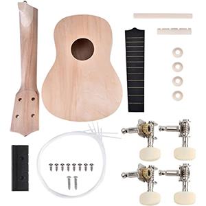 Hakeetaa Fai da te Ukulele, Ukulele Soprano Starter Kit 21 pollici Tiglio 4 Corde Ukelele Kit FAI DA TE per Principianti/Bambini/Antipasto/Amatoriale