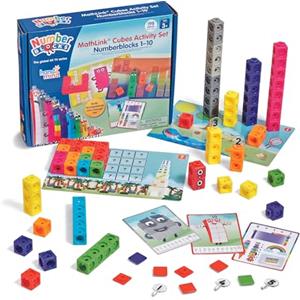 Learning Resources Set di attività Numberblocks 1-10 con i Cubi MathLink, Apprendimento della Matematica nei Primi Anni, Costruire, Imparare e Giocare in Classe e a casa, dai 3 Anni