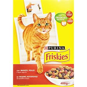 Friskies PURINA FRISKIES 5 Promesse Crocchette per Gatti Adulti con Manzo e Pollo Sacco da 400g
