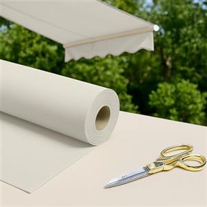 Byour3 - Tessuti Per Tende Da Sole Ombreggiante Gazebo -stoffa al metro per Esterno in Dralon Traspirante Frangisole Frangivento Anti Uv Per Pergola Copertura Solare No Pvc (Bianco, 140 cm)