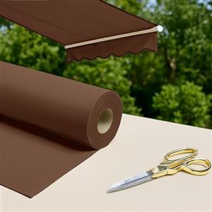 Byour3 - Tessuti Per Tende Da Sole Ombreggiante Gazebo -stoffa al metro per Esterno in Dralon Traspirante Frangisole Frangivento Anti Uv Per Pergola Copertura Solare No Pvc (Marrone, 140 cm)