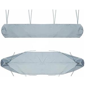 Wodsty Custodia per tenda da patio, impermeabile, protezione da pioggia e polvere, con cordini, per esterni, per proteggere da umidità e sporco (grigio)