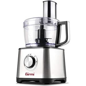 Girmi RB7600 Robot Multifunzione ''Mastro Girmi'', 600 W, Corpo Inox, Capacità 1200cc, 2 velocità + Pulse, Doppia sicurezza nell'incastro, 7 accessori inclusi