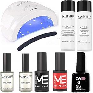 STARTER KIT MESAUDA KIT SEMIPERMANENTE per UNGHIE GEL POLISH FORNETTO LED 48W + BASE & TOP + ULTRABOND + SOAK OFF REMOVER + CLEANSER SGRASSANTE + NAIL PREP + Smalto MeSauda Me Rosso + OMAGGIO smalto 10 Ml