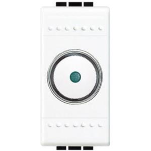 BTicino N4402N Dimmer a Manopola Resistivo 500 W con Deviatore, Bianco