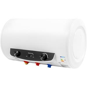 CHIMHOON Caldaia elettrica orizzontale orizzontale, con doccetta 50/80/120 litri, 2000 W, 220 V, serbatoio dell'acqua calda intelligente, controllo completamente automatico (bianco, 50 L)