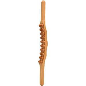 Arsor Strumenti di Massaggio Terapia del Legno, Massaggiatore in Legno Strumenti di Massaggio Gua Sha con 20 Perline Asta di Rilascio Muscolare per Anticellulite, Drenaggio Linfatico, Contorno del Corpo