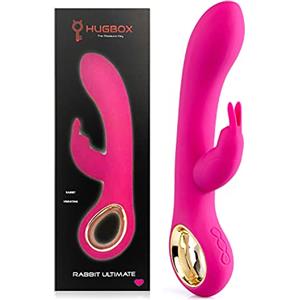 HUGBOX BUNNY Rabbit Vibrator 50 programmi, Vibratori Rabbit Clitorideo, Femmina, Stimolatore Clitorideo, G-Spot Vibrator, Giocattolo Sessuale Femminile. Orgasmi veloci e multipli