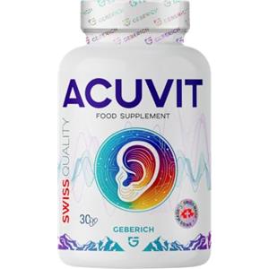 GEBERICH ACUVIT Capsule per la Salute dell'Udito, Supporto Uditivo Naturale | con Estratto di Ginkgo Biloba, Magnesio, L-Arginina, Zinco, 30 Capsule