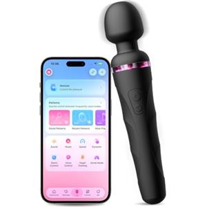 LOVENSE Domi 2 Vibratore Clitorideo, Massaggiatore a Bacchetta per Donna | Doppia testina rotante, Bluetooth a lunga distanza, motore discreto, ricarica USB e modalità multiple