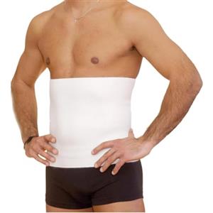 BODYPERFECT Fascia Lana Pancera Elastica Contenitiva Unisex Offre Protezione Addominale e Lombare Lana Termica Made In Italy (L, Bianco)