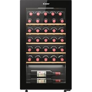 Candy CWC034 Cantina per vino 34 bottiglie Nero Classe energetica G | Vetro Anti-UV Anti-Vibrazione