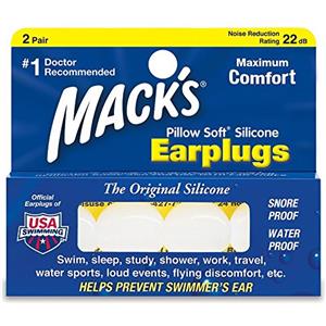 Mack's - Tappi per orecchie ovattati, colore: bianco