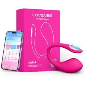 LOVENSE Lush 4.0 Vibratore Punto G per Donna, Uovo Vibrante Indossabile | Bluetooth a lunga distanza per coppie, luce LED, IPX7, uso discreto, 10000+ modalità, silicone delicato e ricarica USB