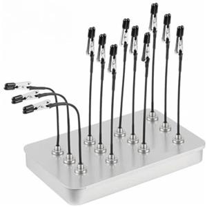 Tosuny Magnete Flessibile Che Aiuta le Mani per la Stazione di Saldatura con 12 Clip Strumento di Saldatura per Scatola in Acciaio per Supporto PCB per Verniciatura di Modelli Argento