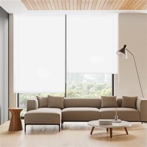 Blindecor Ara Tenda a Rullo Traslucida Tinta Unita, Bianco Sporco, 100 x 250 cm (Larghezza x Altezza)